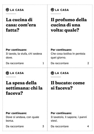 Un foglio di carte da raccontare: La cucina di casa, com'era fatta?